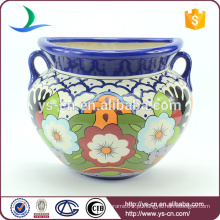 YSfp0010-02 Handprint cerâmica moderno vaso com alça de orelha